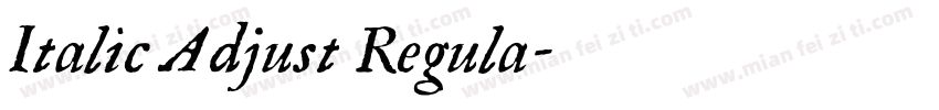 Italic Adjust Regula字体转换